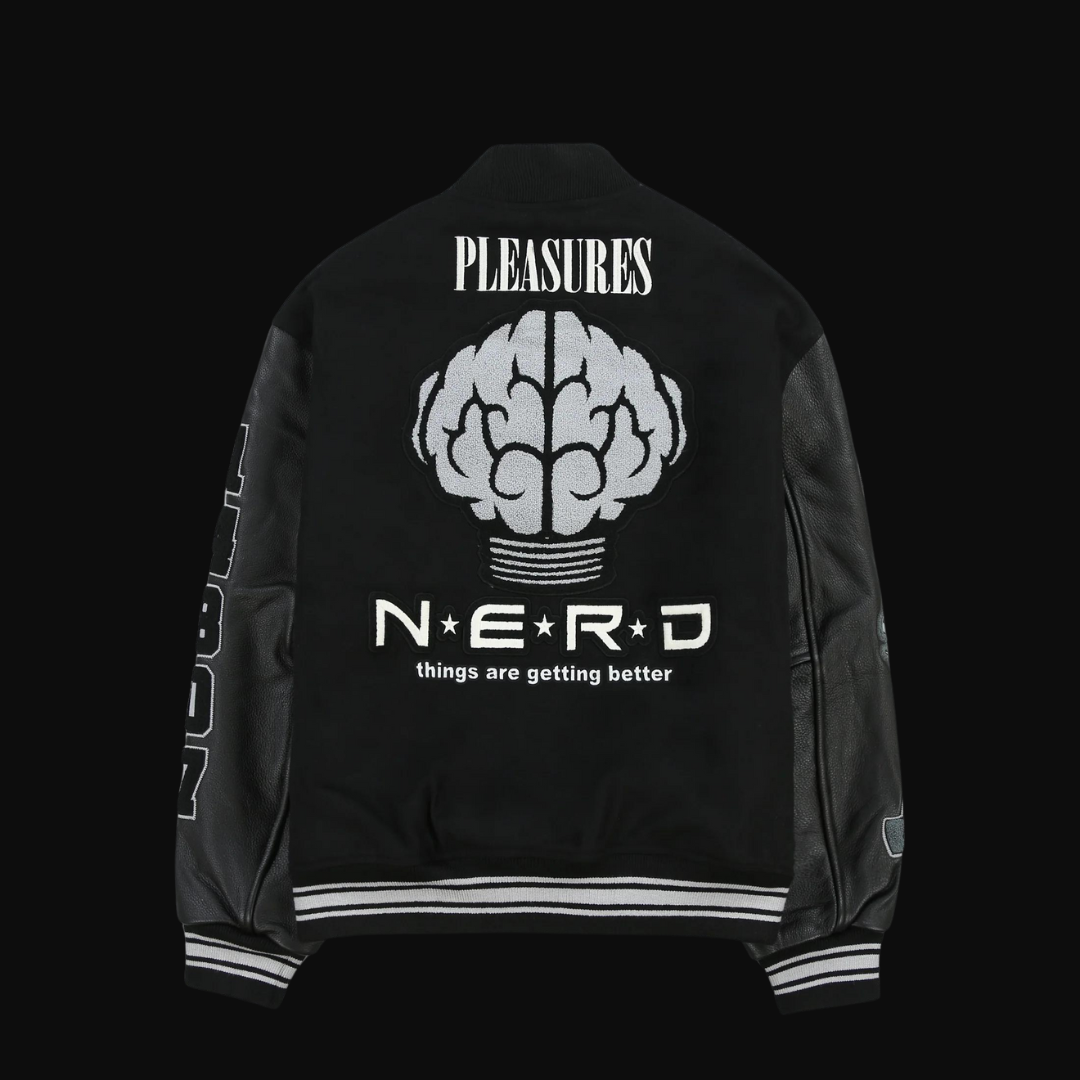 NERD - Varsity Jacket Black