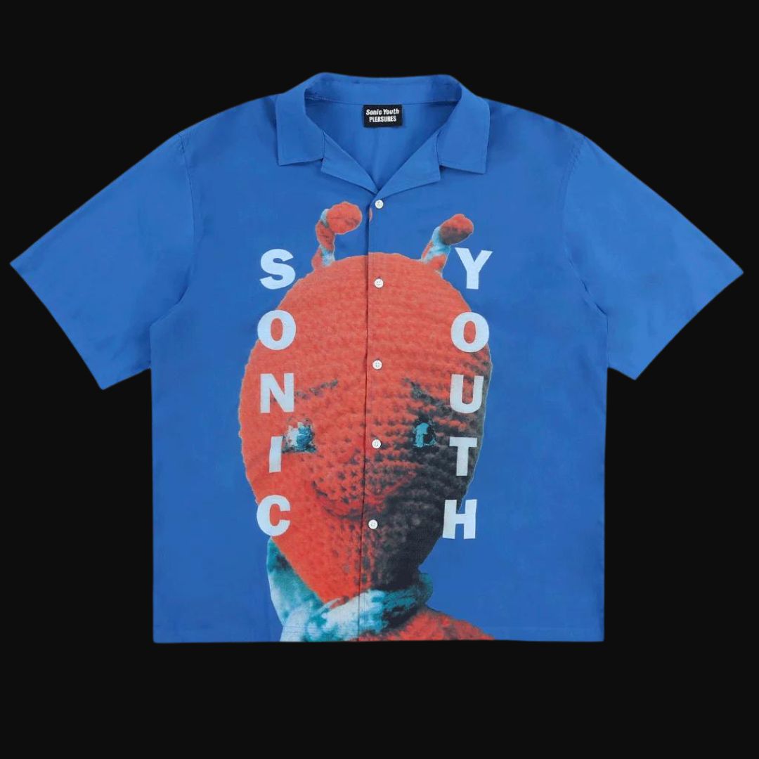 Sonic Youth - Alien Camp Collar Shirt Blue